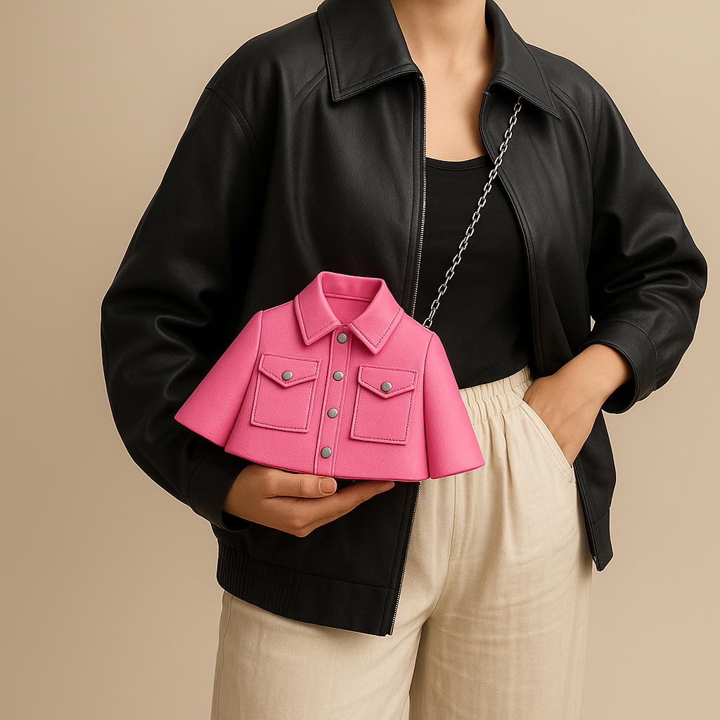 Luxe Mini Jacket Purse – Designer Statement Handbag for Modern Women